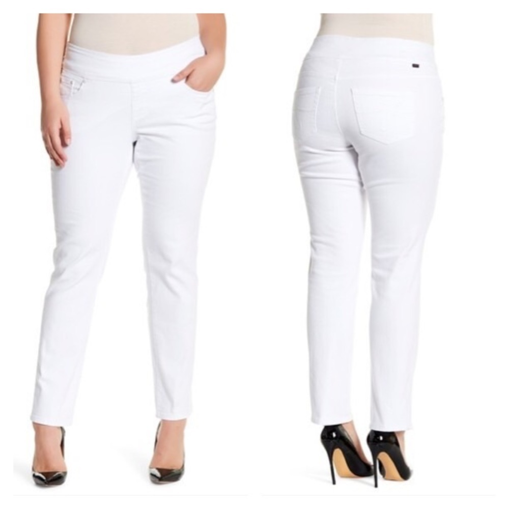 NWT Jag Pull on Stretch Jeans Straight White 24w